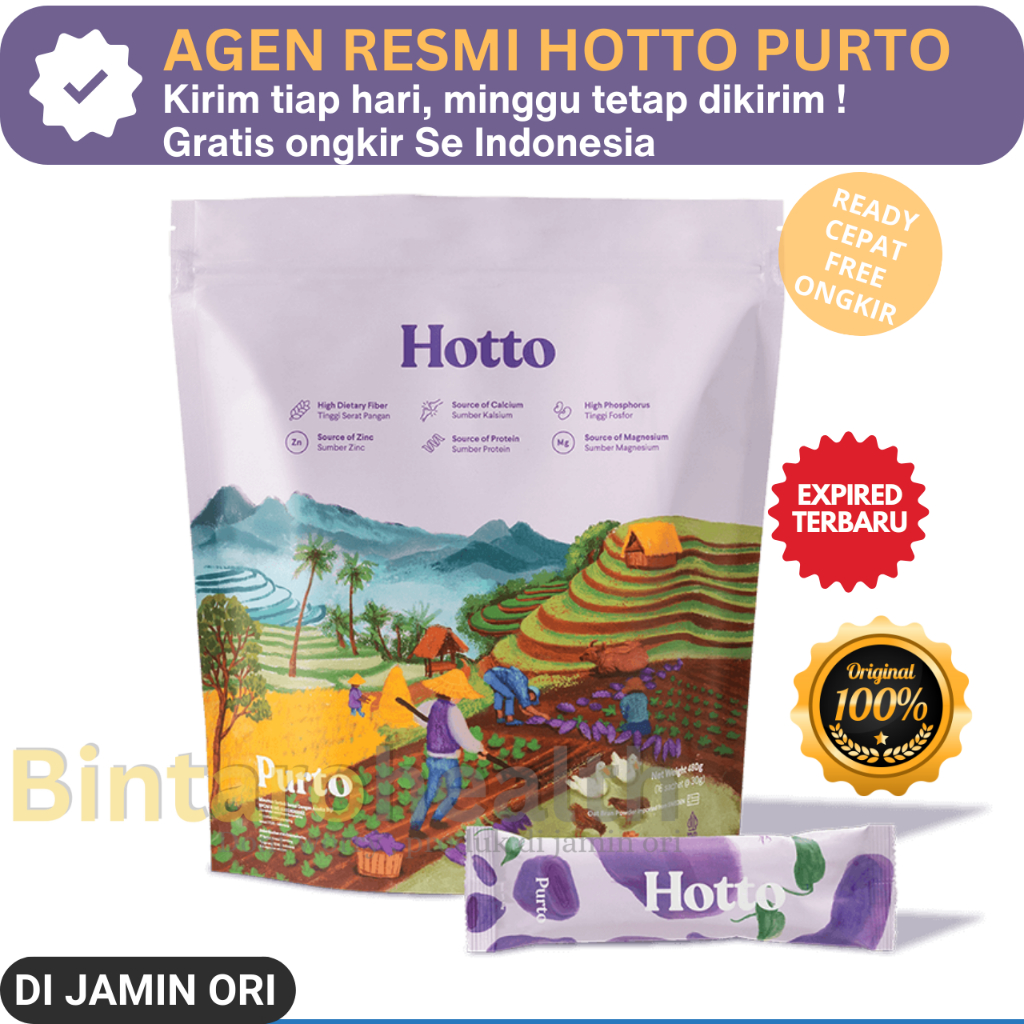 

Hotto Purto Multigrain With Purple Potato 1 Pouch Isi 16 Sachet - komposisi banyak manfaat tanpa efek samping