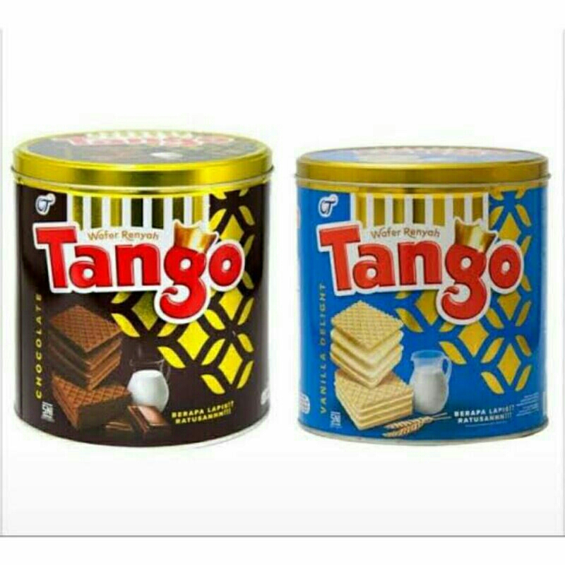 

Tango Wafer Coklat dan Vanila ukuran 270gr kemasan Kaleng