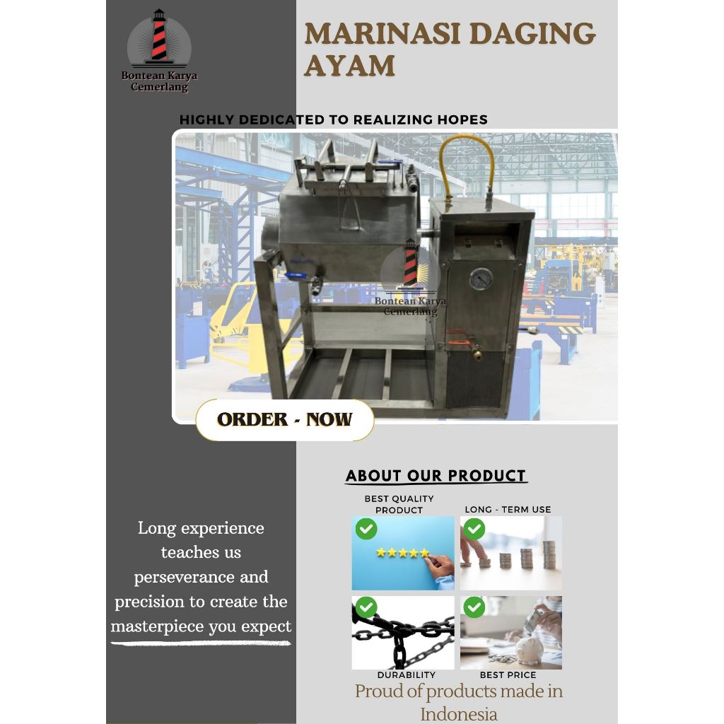 Marinasi Daging - Mesin Marinasi Daging dengan Vacuum Kaps 50kg