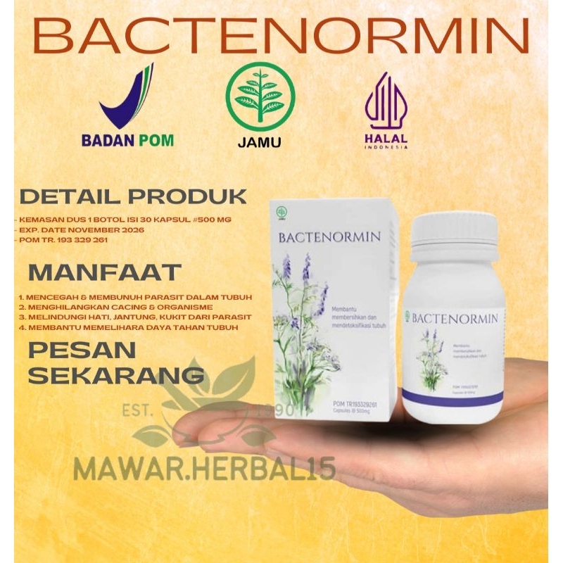 Bactenormin Asli 100% Original Obat Parasit Tubuh Asli Herbal Detocline