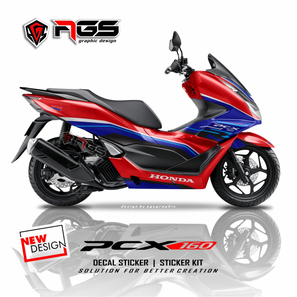 DECAL HONDA PCX160 FULL BODY / DECAL STIKER PCX 160 HRC / decalpcxagsgraphic