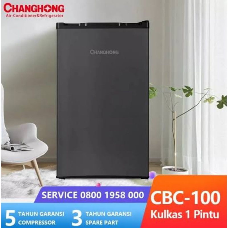 CHANGHONG Kulkas Portable 100L Changhong CBC 100 Changhong CBC100 CHANGHONG / Kulkas 1 pintu lemari 