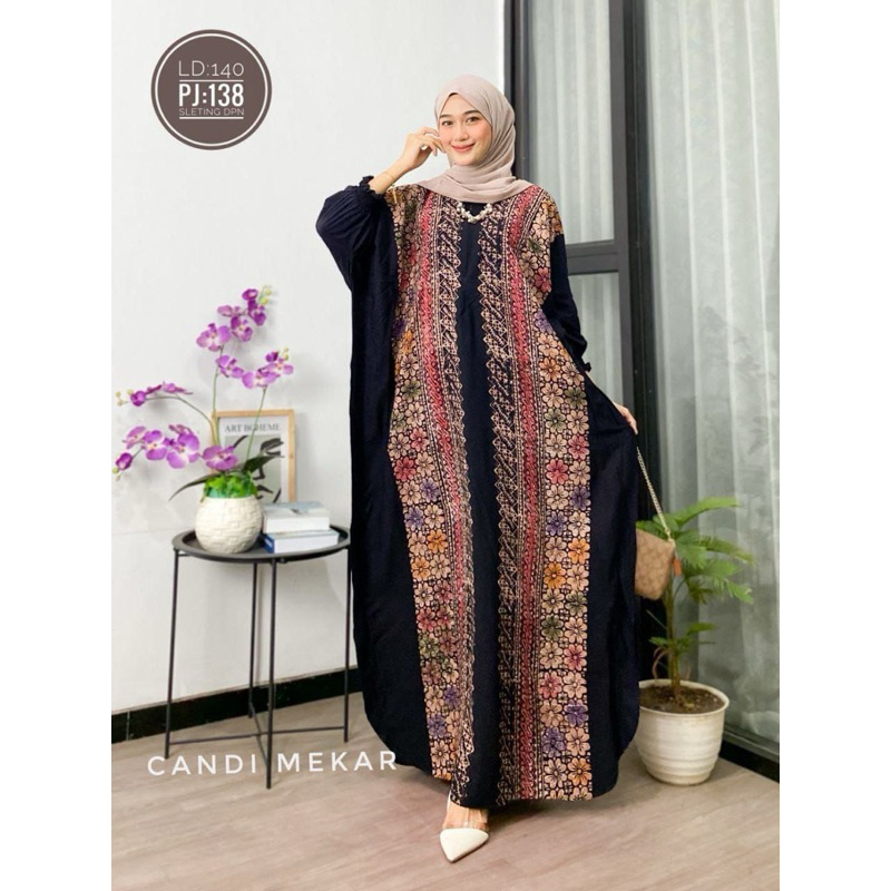KAFTAN PREMIUM GAMIS ARAB JUMBO BATIK CAP KAFTAN LEBARAN