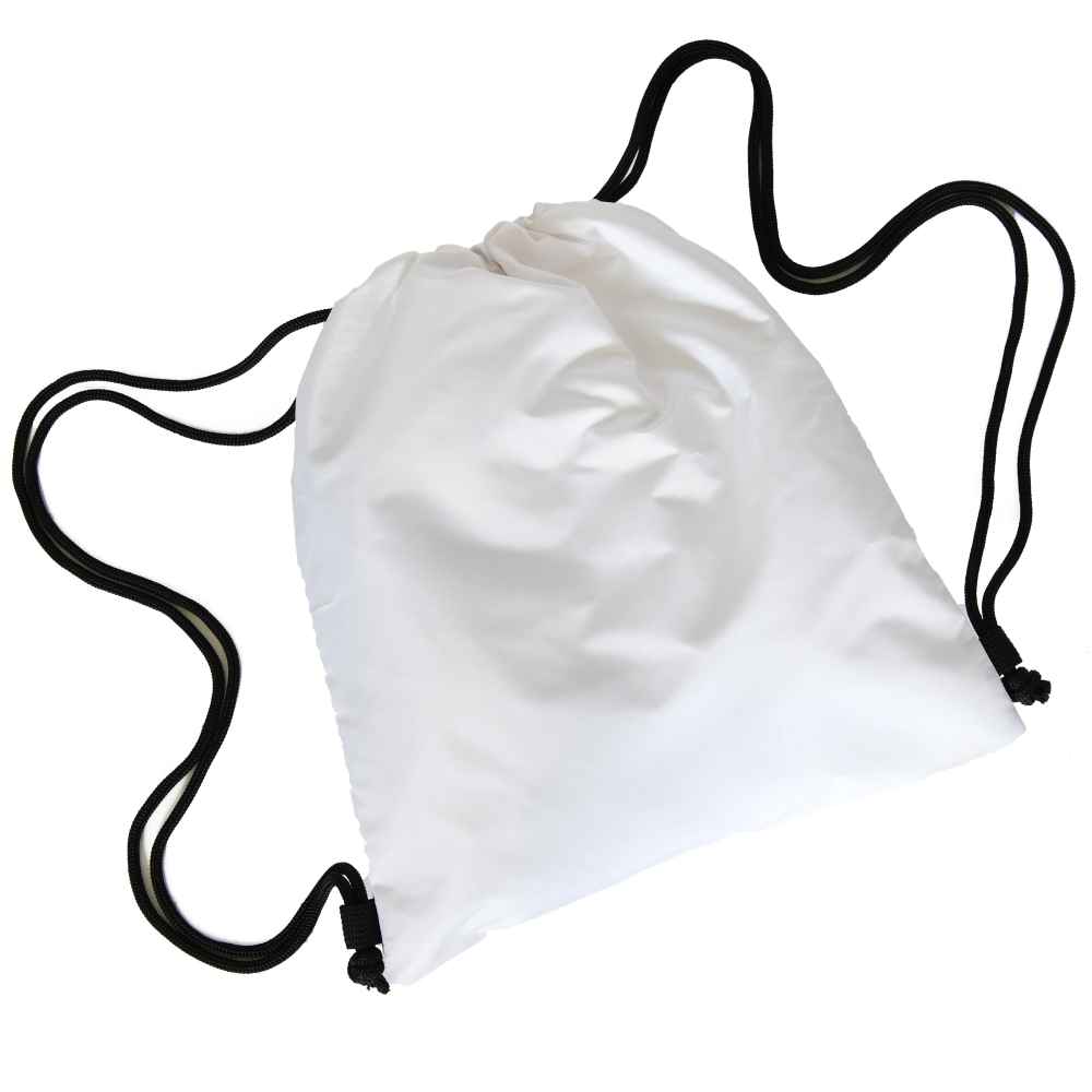 Tas Serut Polos Pria Wanita Anti Air Gymsack Tas Sepatu Olahraga Tas Futsal Tas Bola Gym Bags Putih