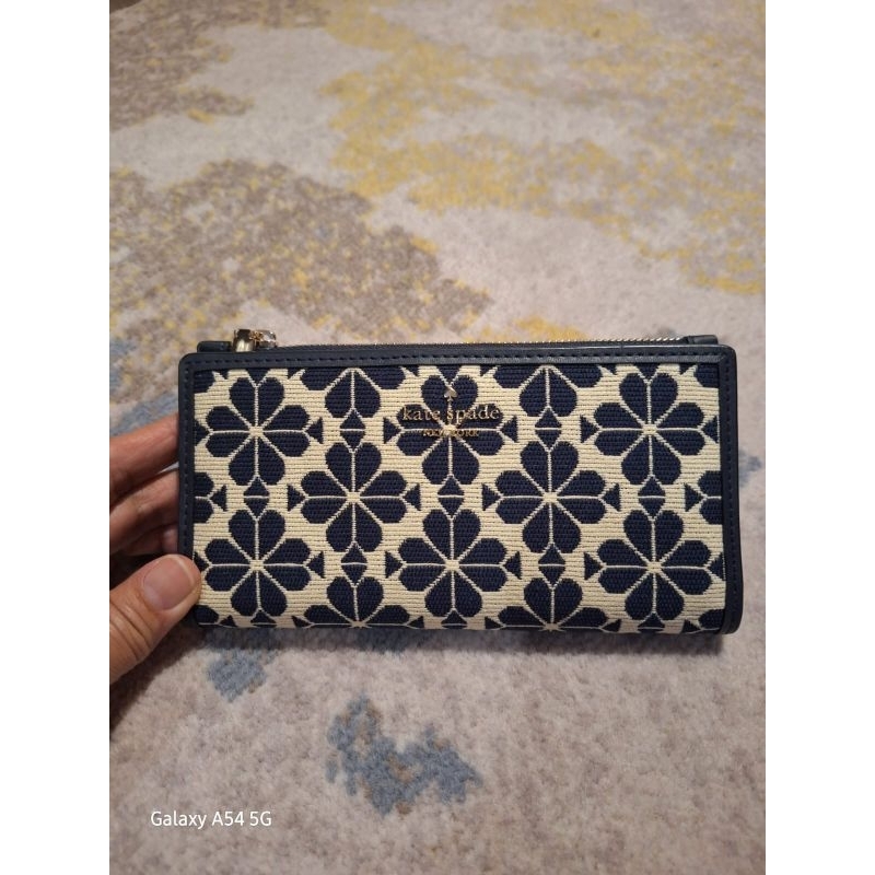 Kate Spade Spade Flower Jacquard Zip Slim Wallet NBU