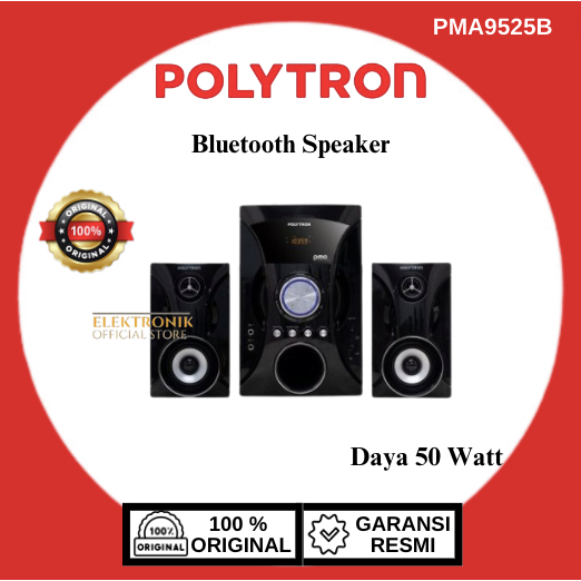 POLYTRON Bluetooth Speaker Multimedia Karaoke PMA9525B/PMA-9525B/PMA 9525B/Polytron Bluetooth Speake