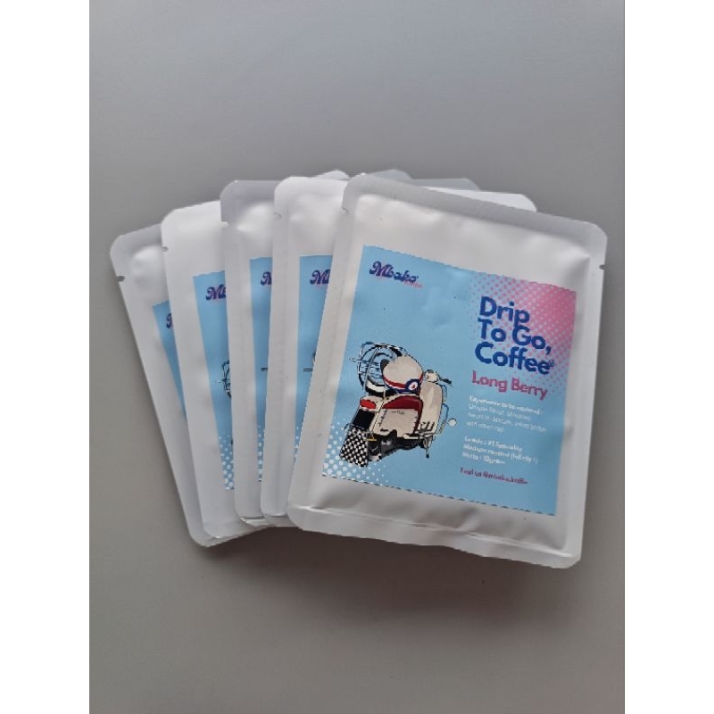 

Package 5 - Long Berry Drip To Go Coffee 5 x 10 gram