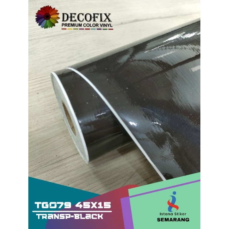 stiker skotlet hitam transparan Decofix 1Roll