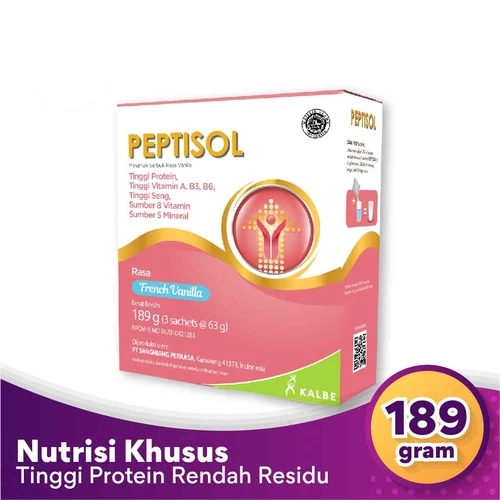 

PEPTISOL RASA FRENCH VANILLA 63 GRAM BOX 3 SACHET (189 GRAM)