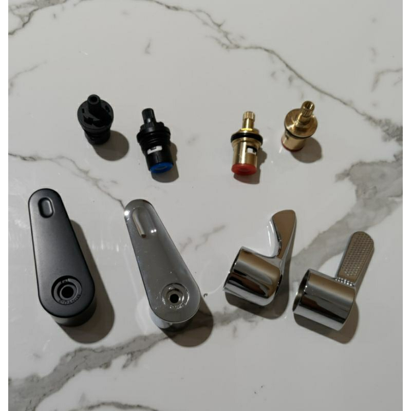 Sparepart jantung keran air ABS PVC & Kuningan | Valve kran | handle gagang enkol kran ANGSA FLEXIBL