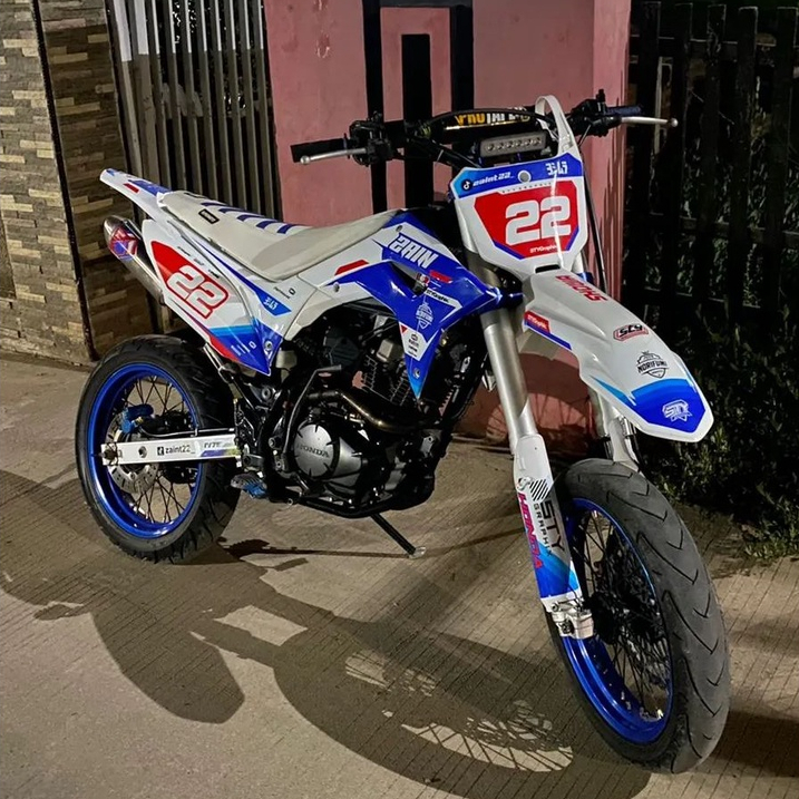 DECAL CRF 150 L FULL BODY BEBAS CUSTOM DESAIN SIMPEL KEREN DECAL KLX DECAL WR NEW