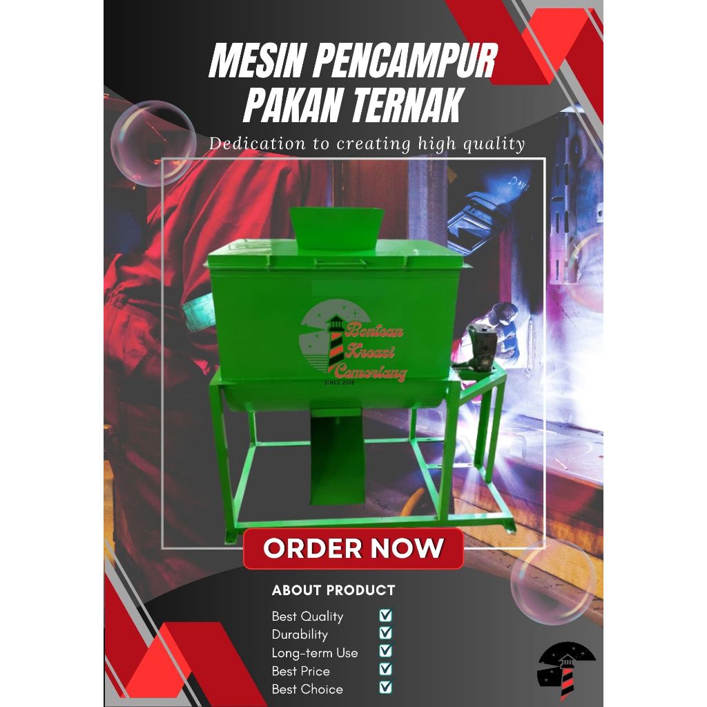 Mesin Pengaduk Pakan Ternak - Pengaduk / Pencampur Pakan Ternak