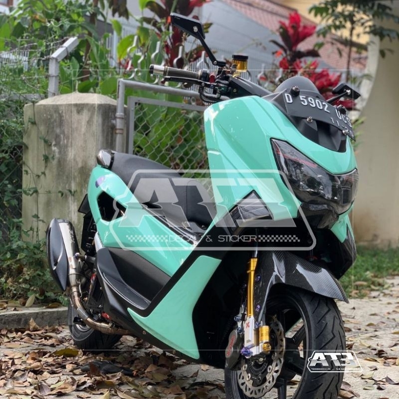 skotlet full. body decal  nmax warna hijau mint hijau pastel