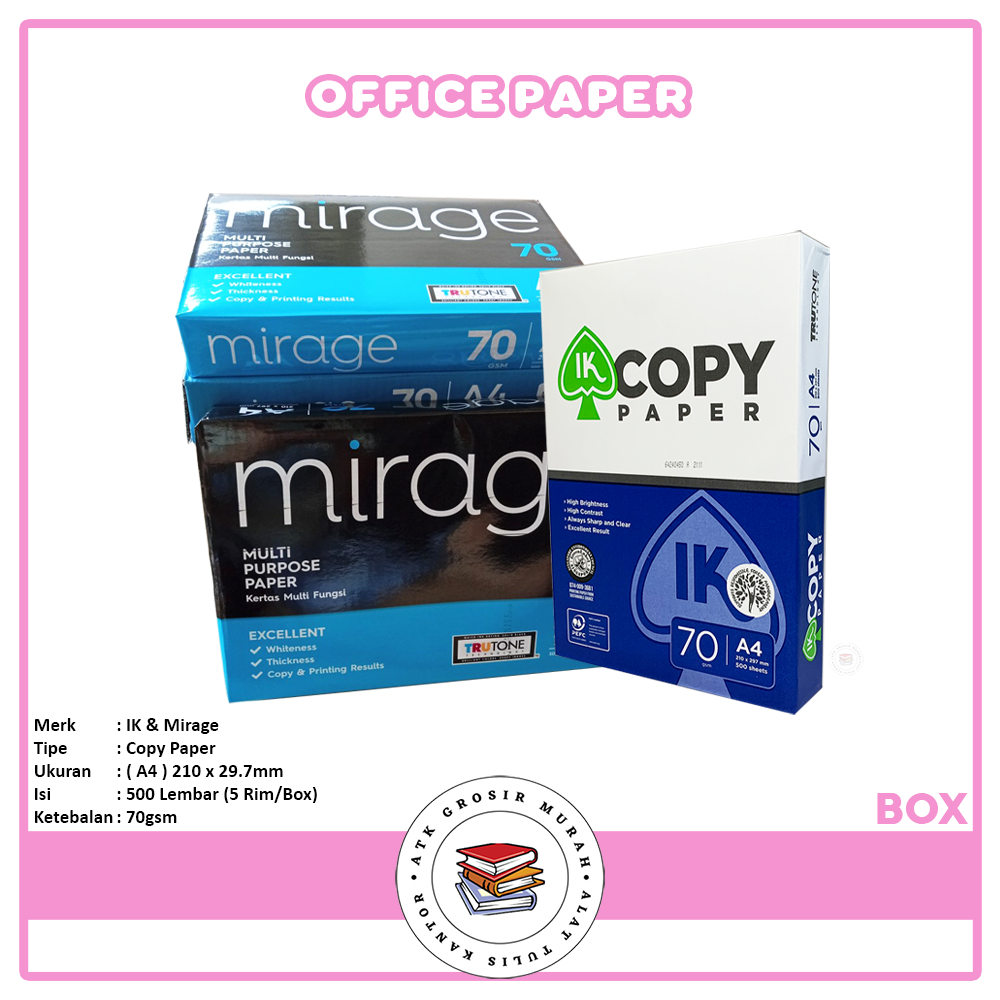 

Multi Brand Kertas Foto Copy A4 70 Gr Paper Print - Box
