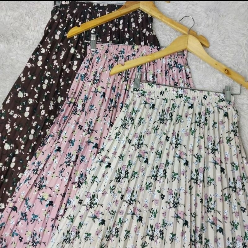 Rok plisket hyget premium rok panjang rok plisket bawahan