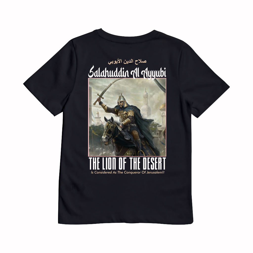 Gilan T Shirt Kaos Baju Distro Anak Gambar Sahabat Nabi SALAHUDDIN AL-AYYUBI Dakwah Islam