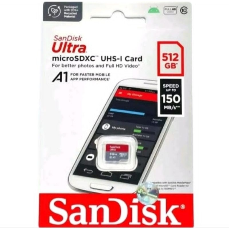 SANDISK MICROSD ULTRA 512GB CLASS 10 MICRO SD 512GB ORIGINAL