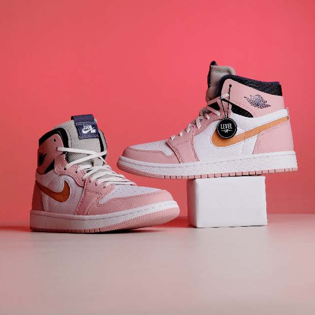 Air Jordan 1 High Zoom Pink Glaze W 100% Original