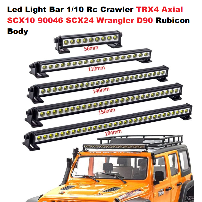 Led Light Bar Roof Lamp Lampu Rc TRX4 Mn Mn90 Mn78 Wpl SCX10 D110 Rc
