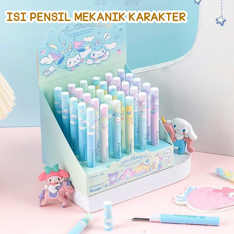 

HS - ISI PENSIL MEKANIK HB 0.5 mm CINNAMOROLL | HELLOKITTY | POCACCO | CINAMORROL | KUROMO | MELODY | KUROMI | PERALATAN TULIS | ALAT TULIS KANTOR | ALAT TULIS SEKOLAH
