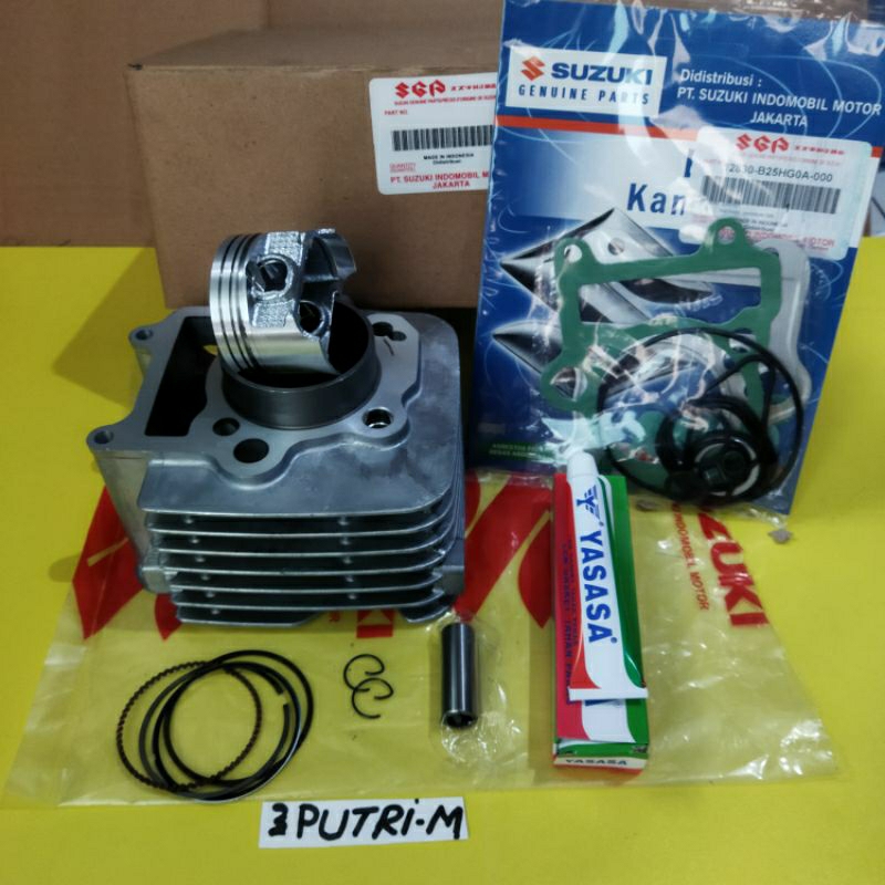 BLOK SEHER KOMPLIT SET PISTON SUZKI SHOGUN SP SHOGUN 125SP SHOGUN LAMA