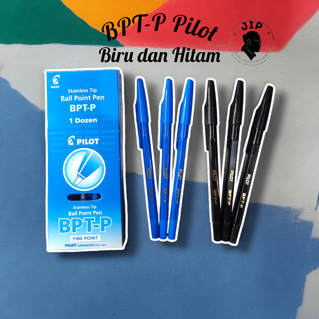 

12pcs Bolpen/Ballpoint/Pulpen/Ballpen Pilot BPTP Hitam Biru (Lusin)