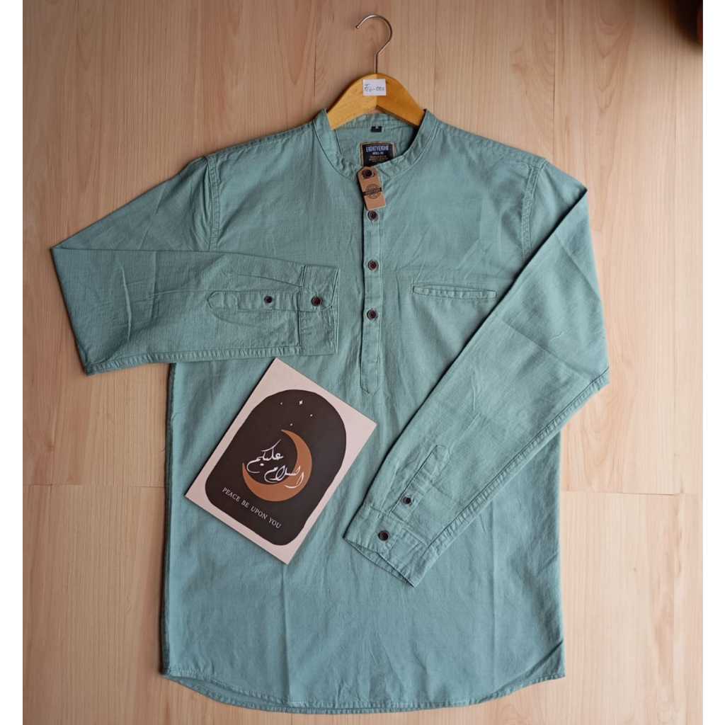 Brill Eighty Eight - Kemko - Kemeja Koko Lengan Panjang Premium Round Neck (Fortune Clothing Store)