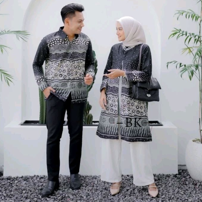 HM Official | Batik Tunik Couple Dress batik couple batik couple kemeja lengan panjang motif parang