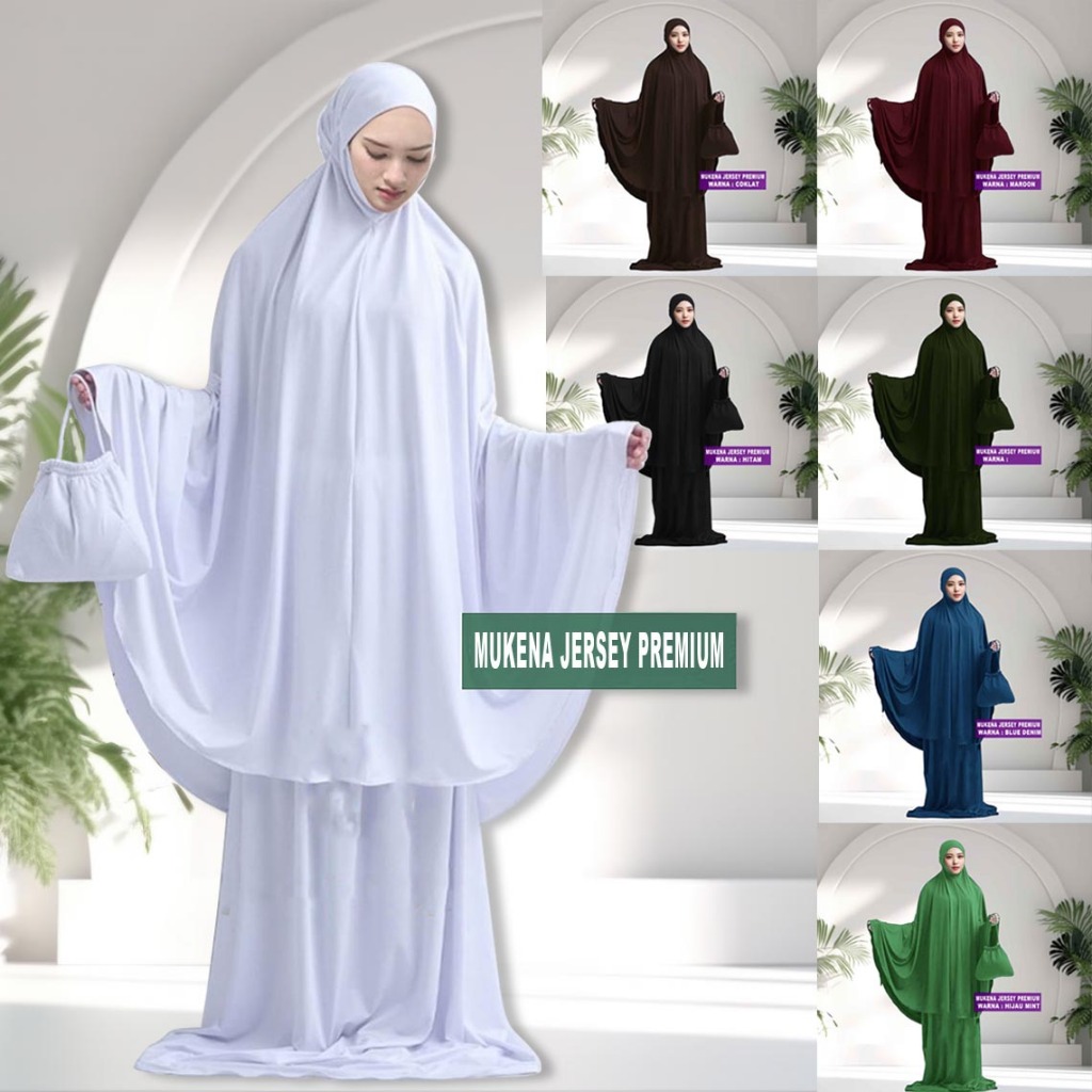 MUKENA JERSEY/MUKENA DEWASA/MUKENA JERSEY PREMIUM/MUKENA TRAVEL PREMIUM