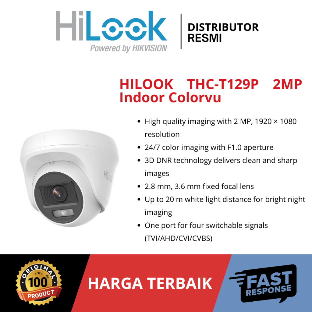 HILOOK THC-T129P 2MP Indoor Colorvu