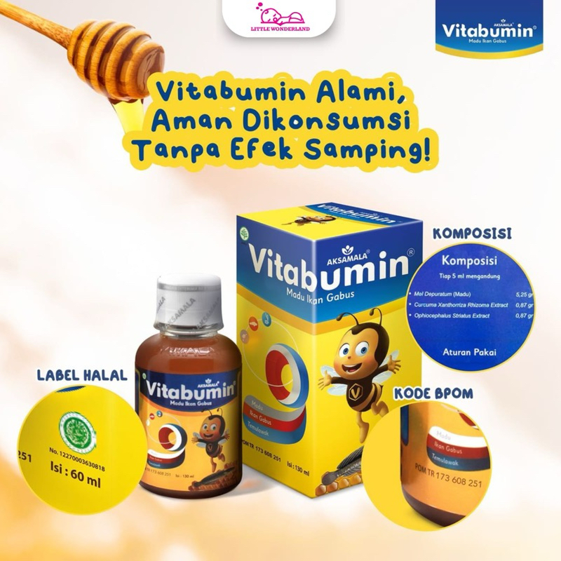 

Vitabumin Madu Ikan Gabus 130ml | Multi Vitamin Penambah Nafsu Makan Anak