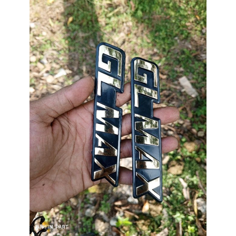 (COD) emblem tutup aki kempolan aki gl max set kanan kiri logo box aki gl max emblem tepong gl max