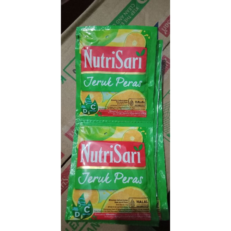 

Nutrisari Jeruk Peras 1 Renteng isi 10 Sachet