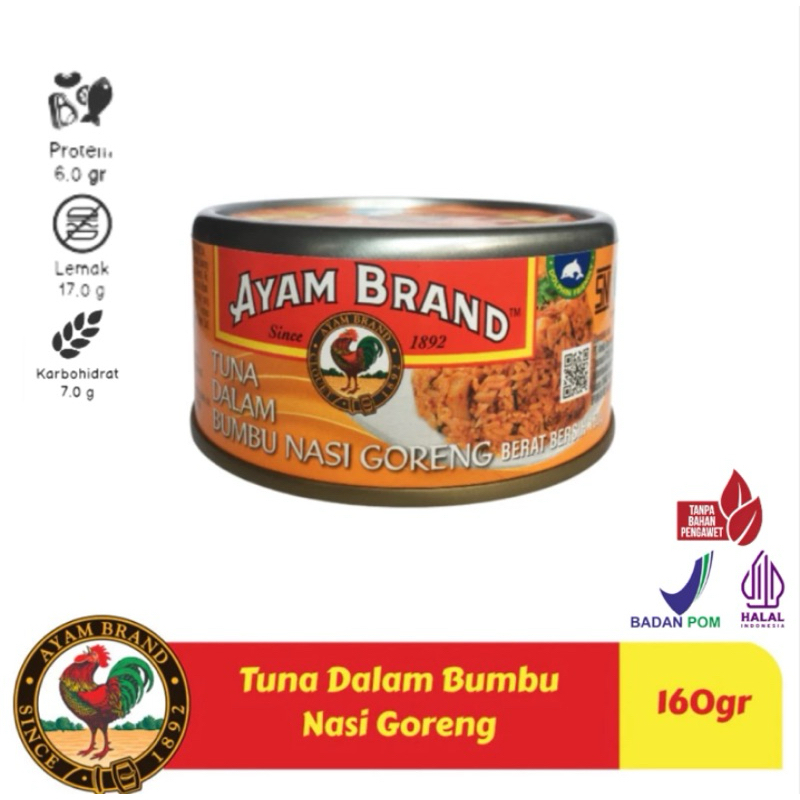 

Ayam Brand - Ikan Tuna Kaleng Bumbu Nasi Goreng 160gr