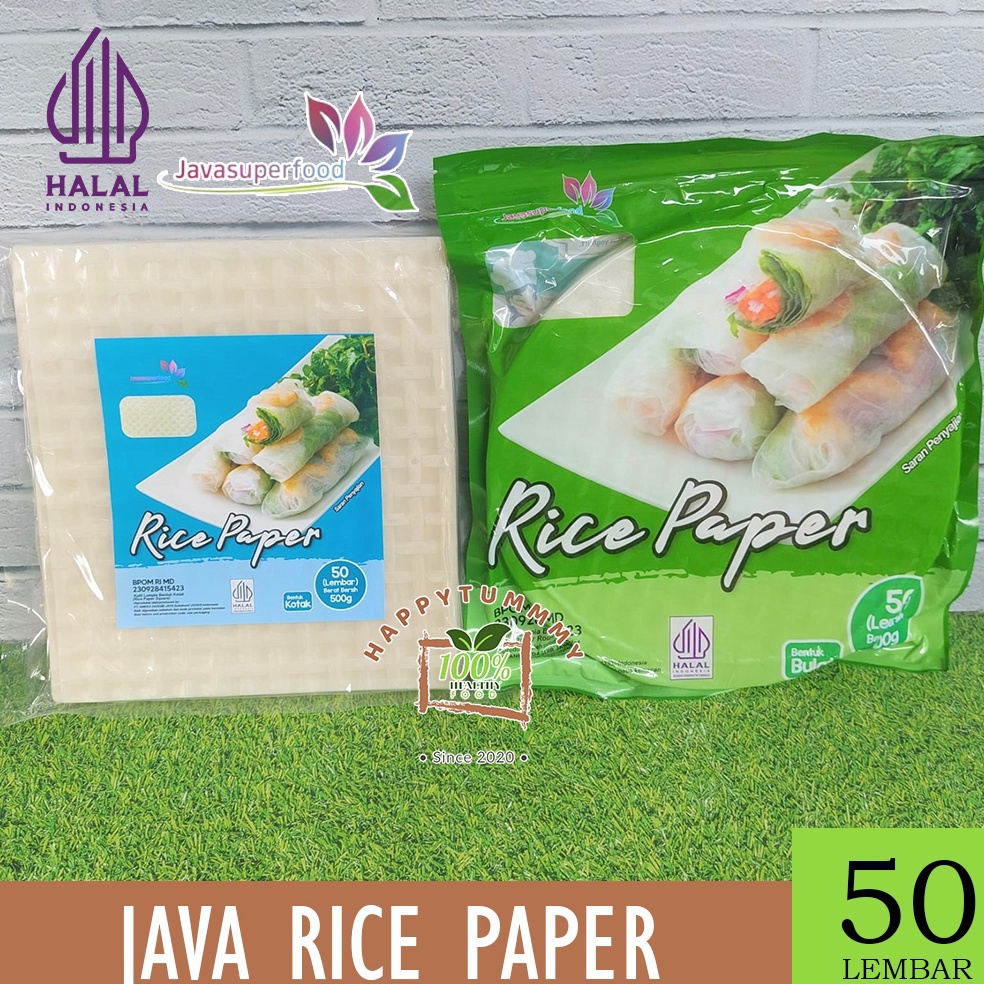 

ANK388 1111 HPT RICE PAPERS 5 Lembar Kulit Lumpia rice papers JAVA SUPER FOOD