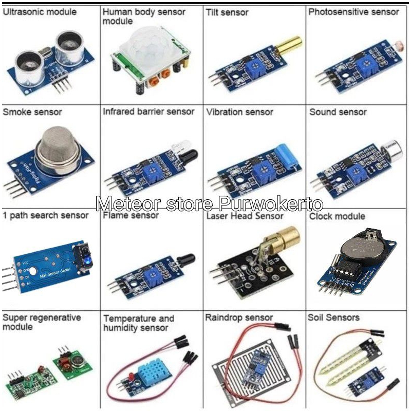 starter kit modul sensor arduino iot nodemcu esp 32 16 in 1