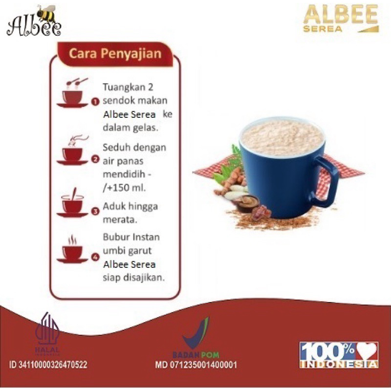 

ALBEE Sereal Umbi Garut Dengan Kurma Maag Asam Lambung & Gerd Makanan Sarapan Sereal Pati Umbi Garut