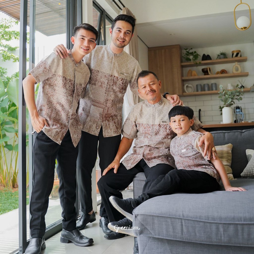 nadhif kemeja koko dewasa motif batik greenism