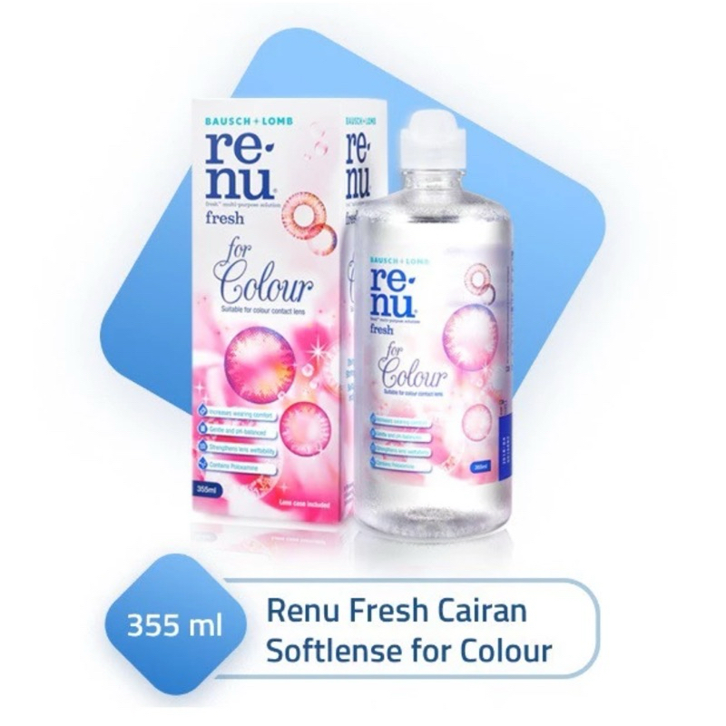 [ GOJEK ] Renu fresh for colour 355ml / air softlens / pembersih lensa / kontak lensa / softlens