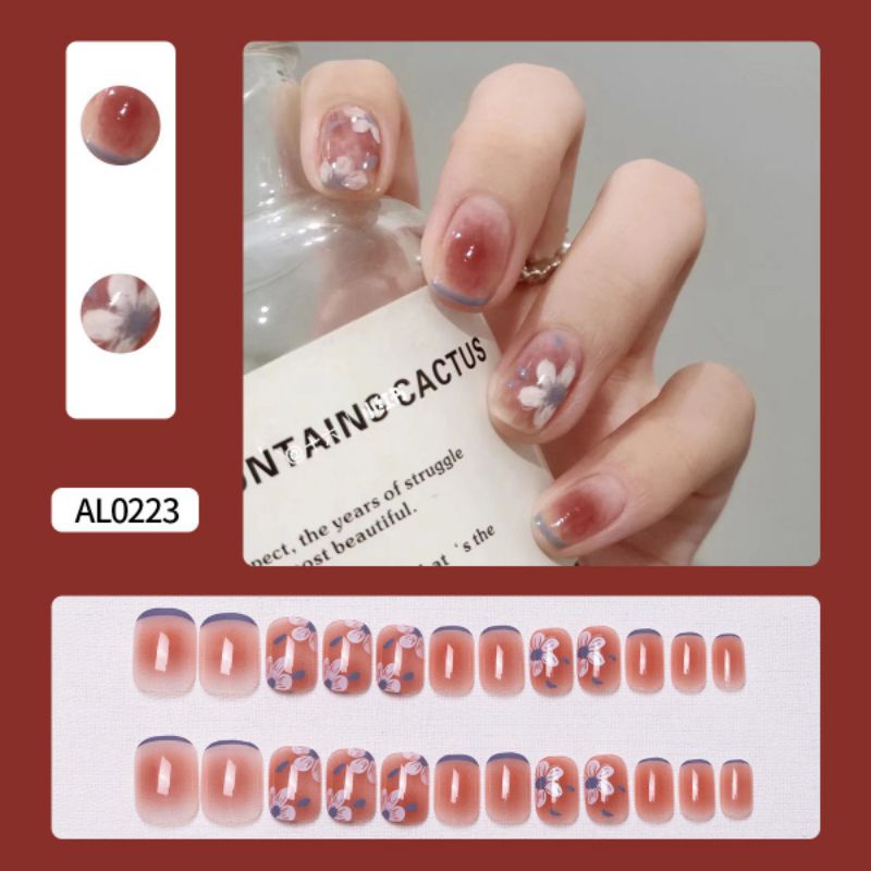 (24pcs) Kuku Palsu Aesthetic/Nail Art/Fake Nail Aesthetic