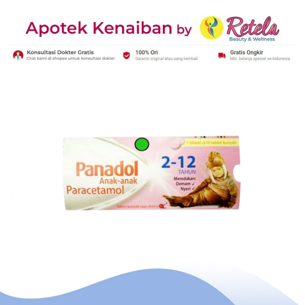 

PANADOL ANAK CHEW CHERRY 1 STRIP 10 TABLET