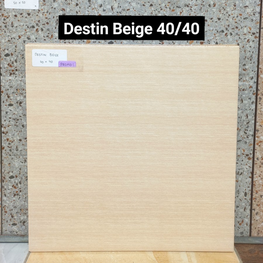 Keramik Lantai Glossy Mulia Accura 40x40 Destin Beige