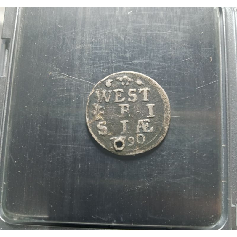 2 stuiver west friesland 1790 sedikit cetak geser