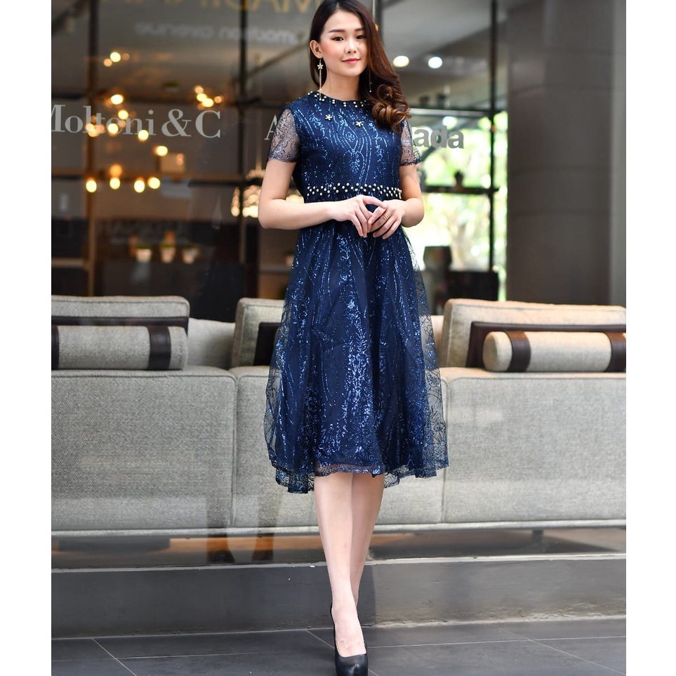 ART K75F AK  DRESS NATAL DRESS PESTA DRESS WANITA DRESS LENGAN PENDEK DRESS PERNIKAHAN DRESS KEBAYA 