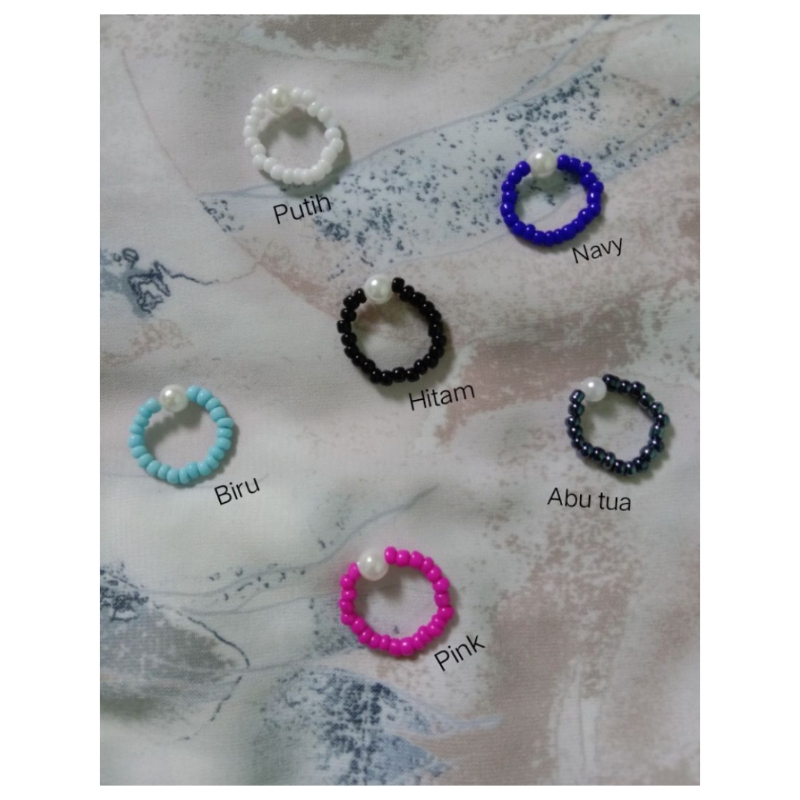 cincin manik manik Cincin mutiara  cincin manik mutiara