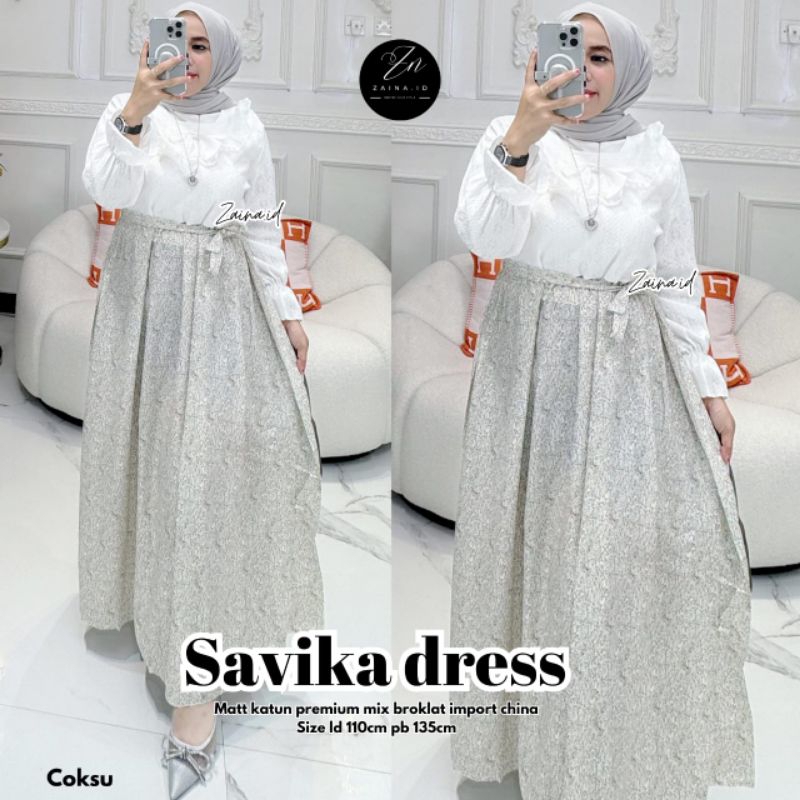 BESTSELLER READY TERMURAH || SAVIKA DRESS  BY  ZAINA