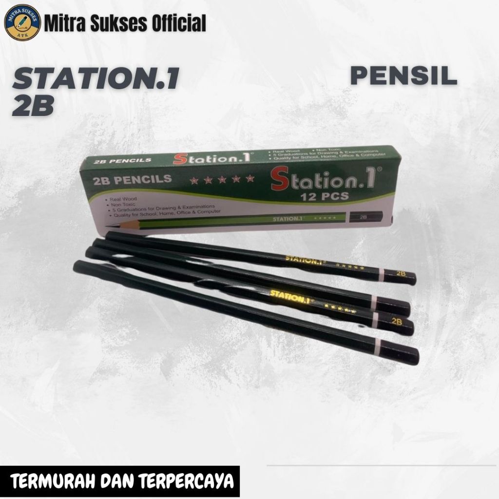 

PENSIL 2B STATION.1 1 PACK (12pcs) PASTI LEBIH MURAH