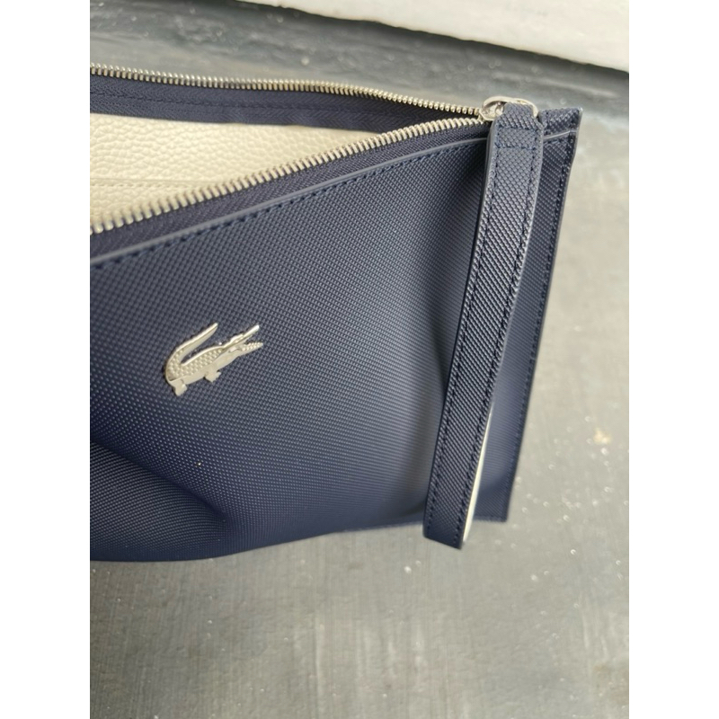 Lacoste Canvas Zip Clutch Preloved