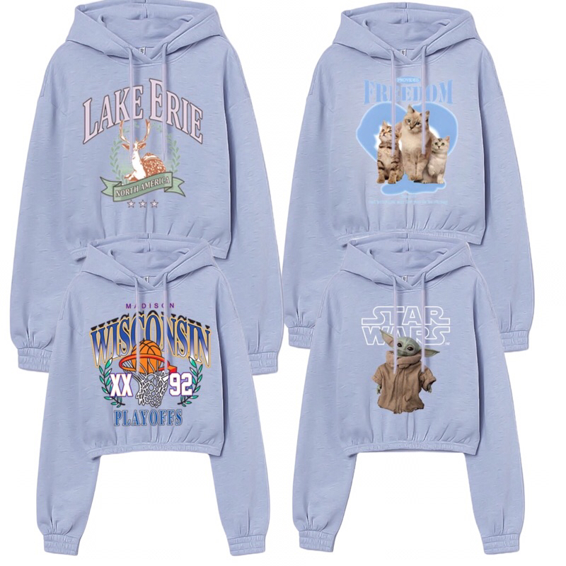 Hoodie HnM Blue Four Type