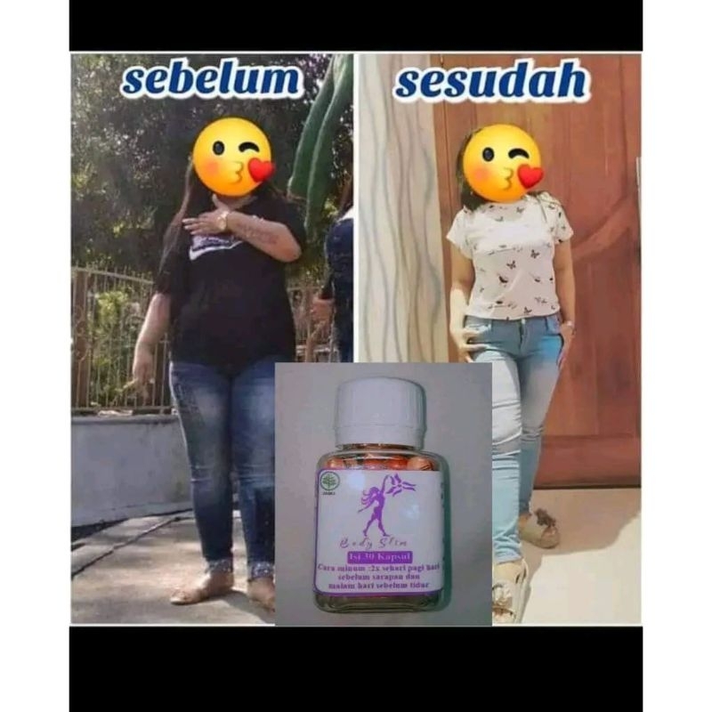 BodySlim Obat Pelangsing Ampuh  1 botol turun 3-10kg